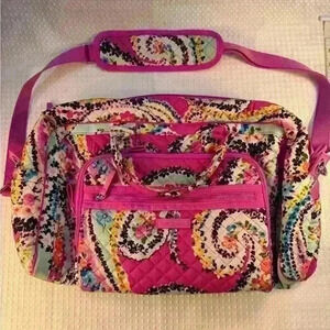 NWOT, Vera, Bradley, travel bag with many pockets and bright, cheerful, color.